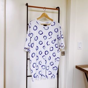 Obey Blue Brushstroke Allover Print T-Shirt